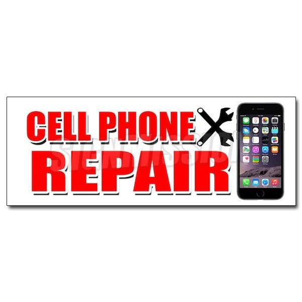 CELL PHONE REPAIR DECAL sticker apple lg htc samsung all brands iphone, D-24 Cell Phone Repair